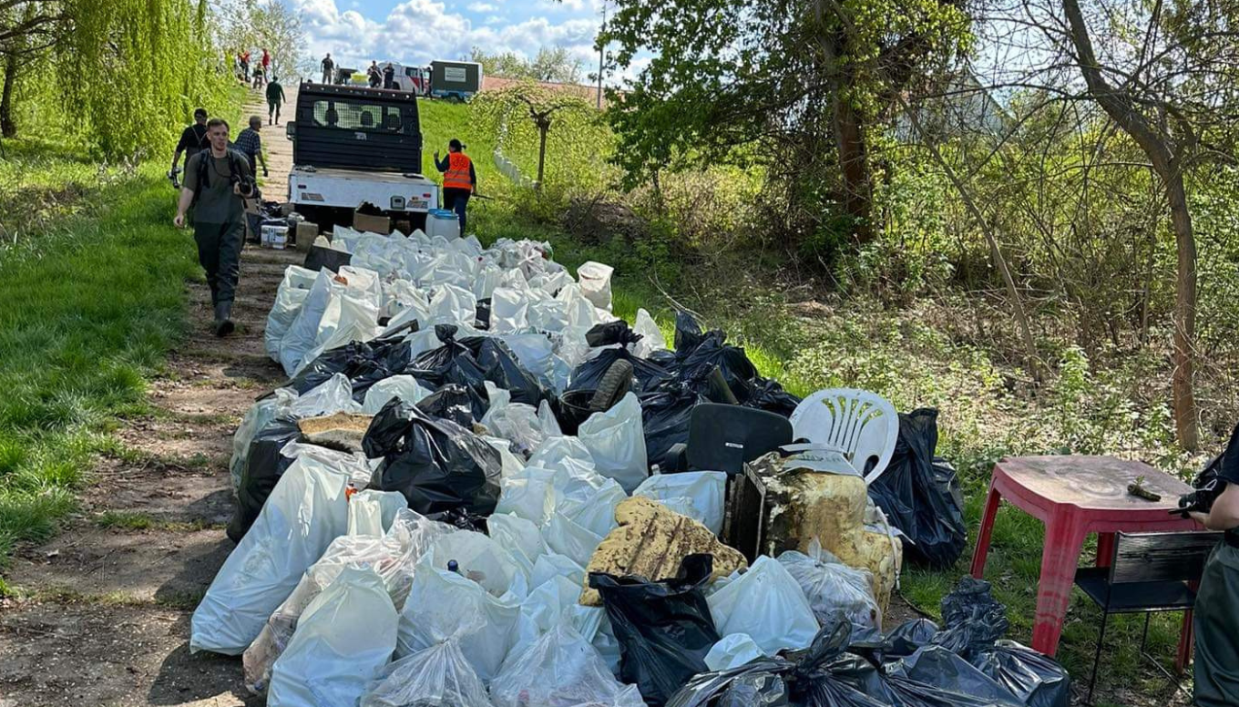 Részt vettünk a Tisza-tavi szemétszedésen