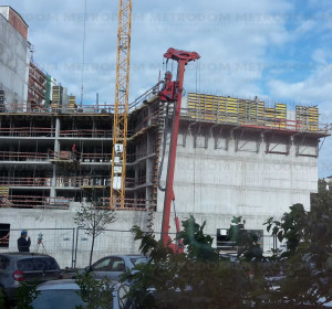 2015. szeptember 29. A City Home F épületénél is halad a munka, elkészült a 4. emelet szerkezete.